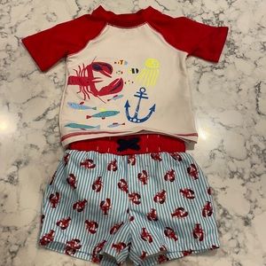 Cat & Jack Swim Trunks and Rash Guard